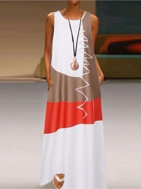 NEW Sleeveless Maxi Tank Dress Sz L Bin C